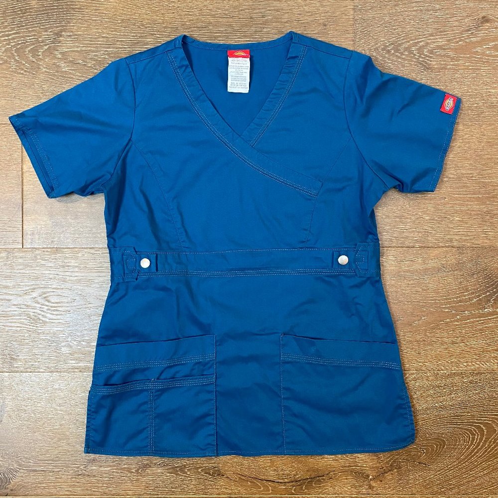 Dickies Caribbean Blue Scrub Top